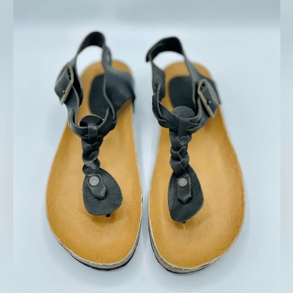 Handmade Black Thong BoHo Birkies - Picture 4 of 4
